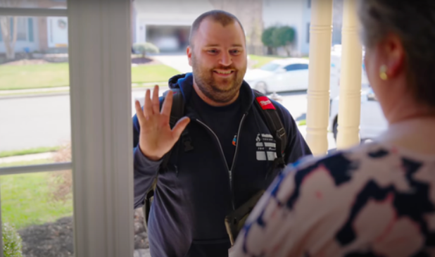 McDaniel technician greeting a customer
